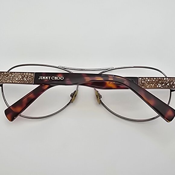 Jimmy Choo Baba Shiny Bronze Tortoise Aviator Sunglasses Frame w Case Italy 59mm main image 14